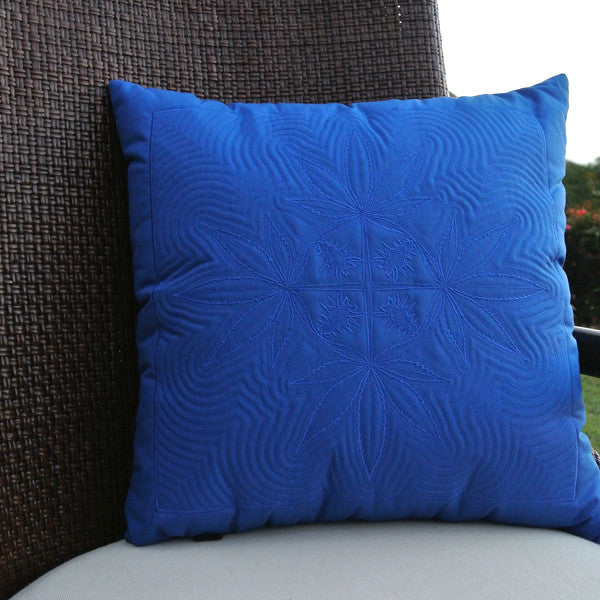 Cannabis Hawaiian Quilted Pillow