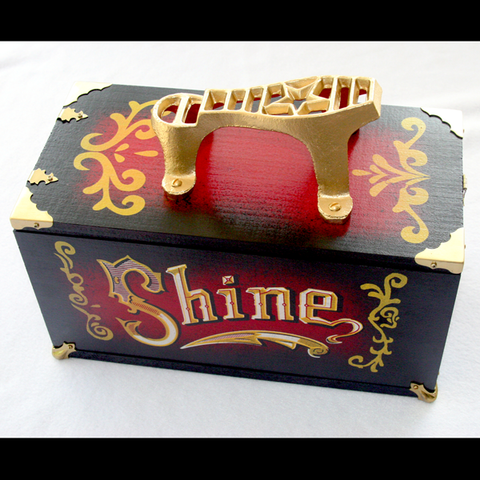 AMERICAN MADE VINTAGE STYLED 5 CENT SHOESHINE BOX